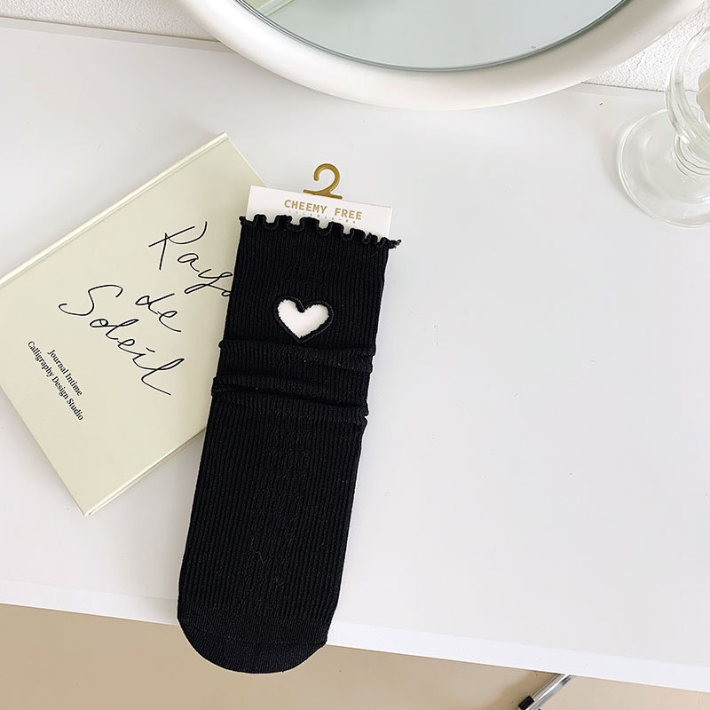 Vớ Cotton Cổ Cao Màu Sắc Ngọt Ngào Phong Cách Hàn Quốc Thời Trang Cho Nữ