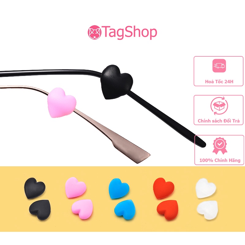 Cài đuôi kính chống tuột silicon cao cấp, đệm làm êm tai, chống tuột, cố định dành cho mắt kính TAGSHOP