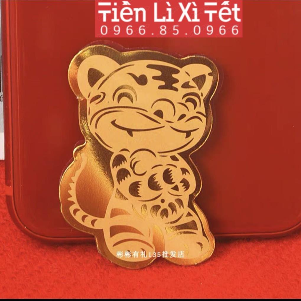 Mèo thần tài mạ vàng 24k 2023 / miếng dán điện thoại mèo thần tài