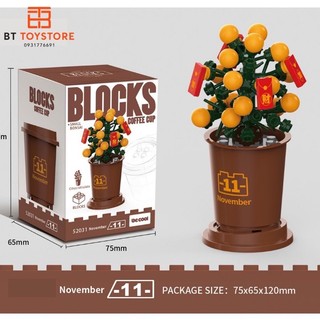 Lego hoa mini- Lắp ráp hoa 12 tháng để bàn