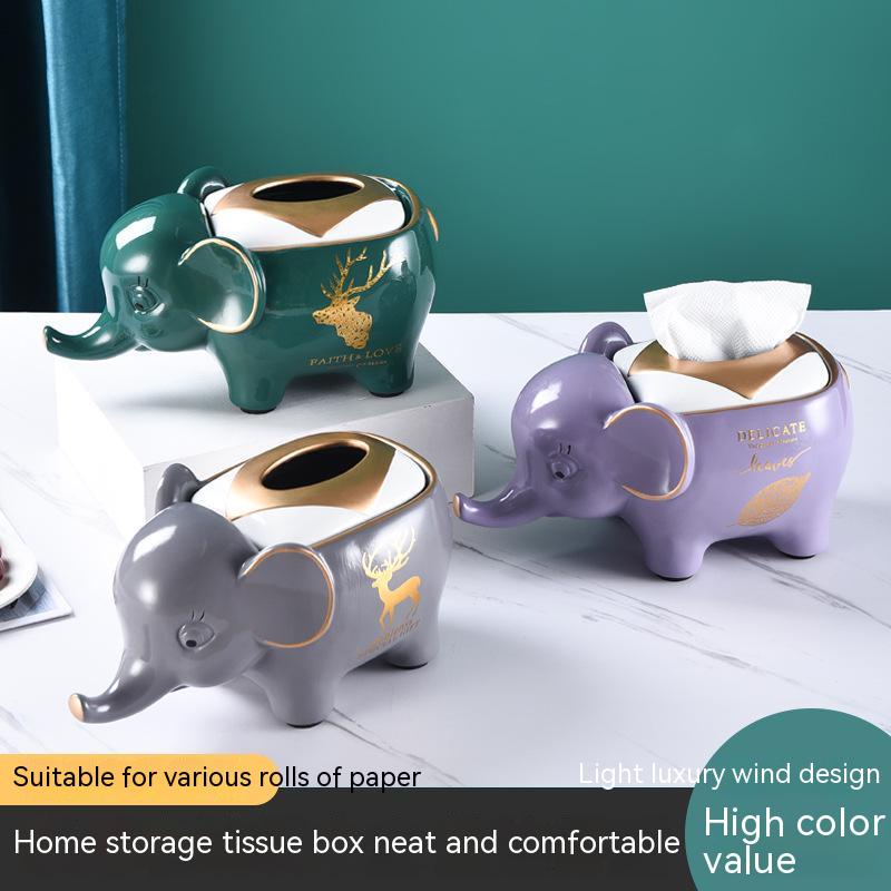 Hộp Đựng Khăn Giấy Vẽ Hình Động Vật Dễ Thương Sáng Tạo Phong Cách Bắc Âu