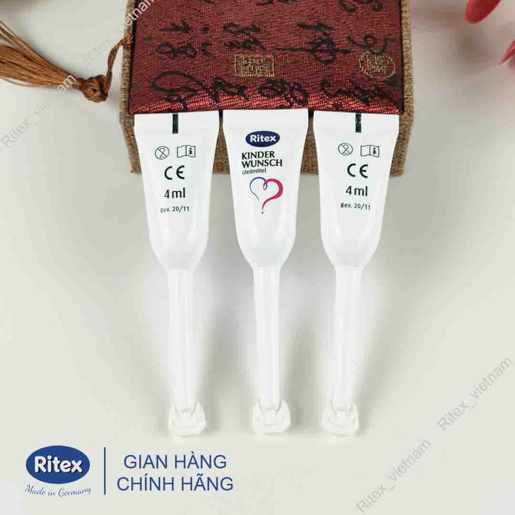 Gel bôi trơn Ritex Kinder Wunsch hỗ trợ thụ thai tự nhiên - hộp 8 tuýp x 4ml