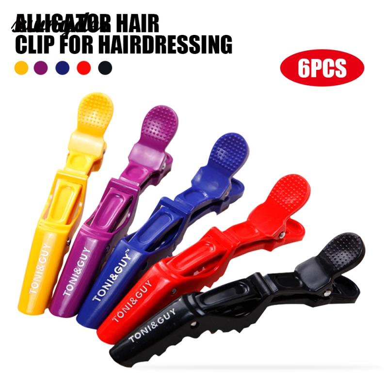 Set 6 Kẹp Tóc Mỏ Vịt Bằng Nhựa Nhiều Màu Sắc