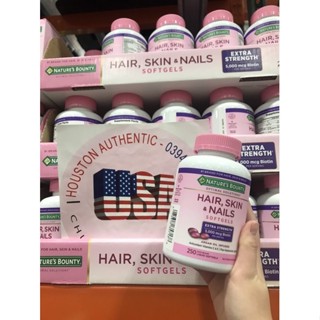 [ ĐỦ BILL STORE + AIR] Viên uống Da - Tóc - Móng Nature’s Bounty Hair Skin & Nail 250 Viên _ Live mua hàng  tại Mỹ