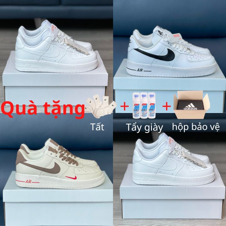 giày_nike air force 1, giày_nike trắng, nike_vệt nâu, nike_vệt đen hàng quảng châu cao cấp đầy đủ phụ kiện full size.