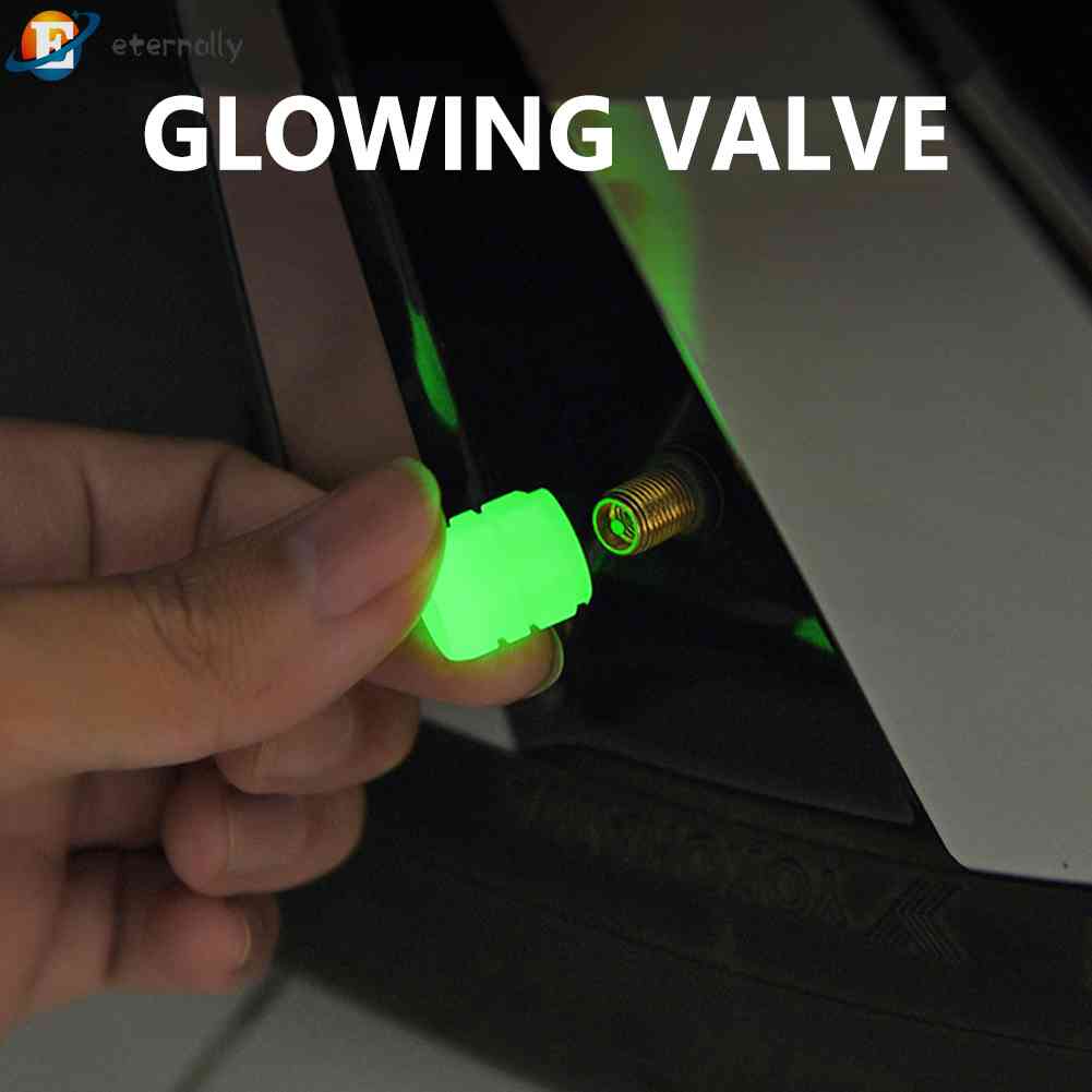 Set 4 Vỏ Bọc Van Schrader Dạ Quang Cho Xe Máy / Xe Đạp