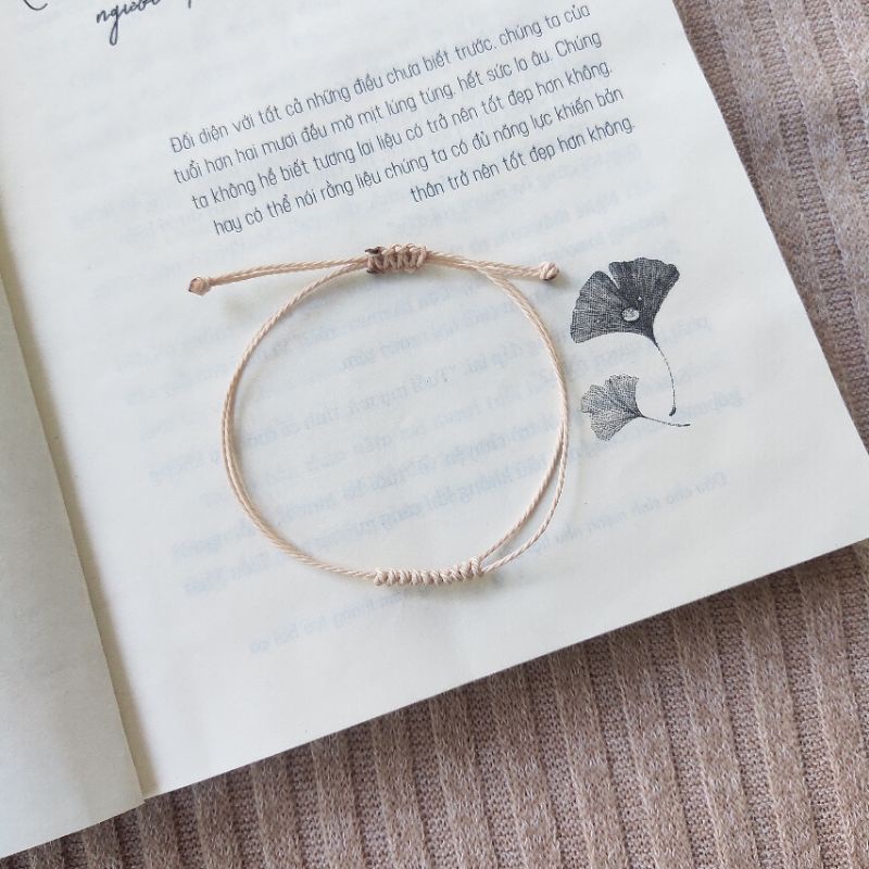 Vòng handmade dây rút đơn giản không thấm nước