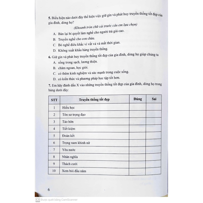 Sách - Bài tập Giáo dục công dân 6 - Cánh diều