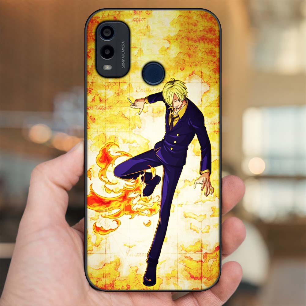 Ốp lưng Nokia G11 Plus viền đen in hình Sanji One Piece Đảo Hải Tặc