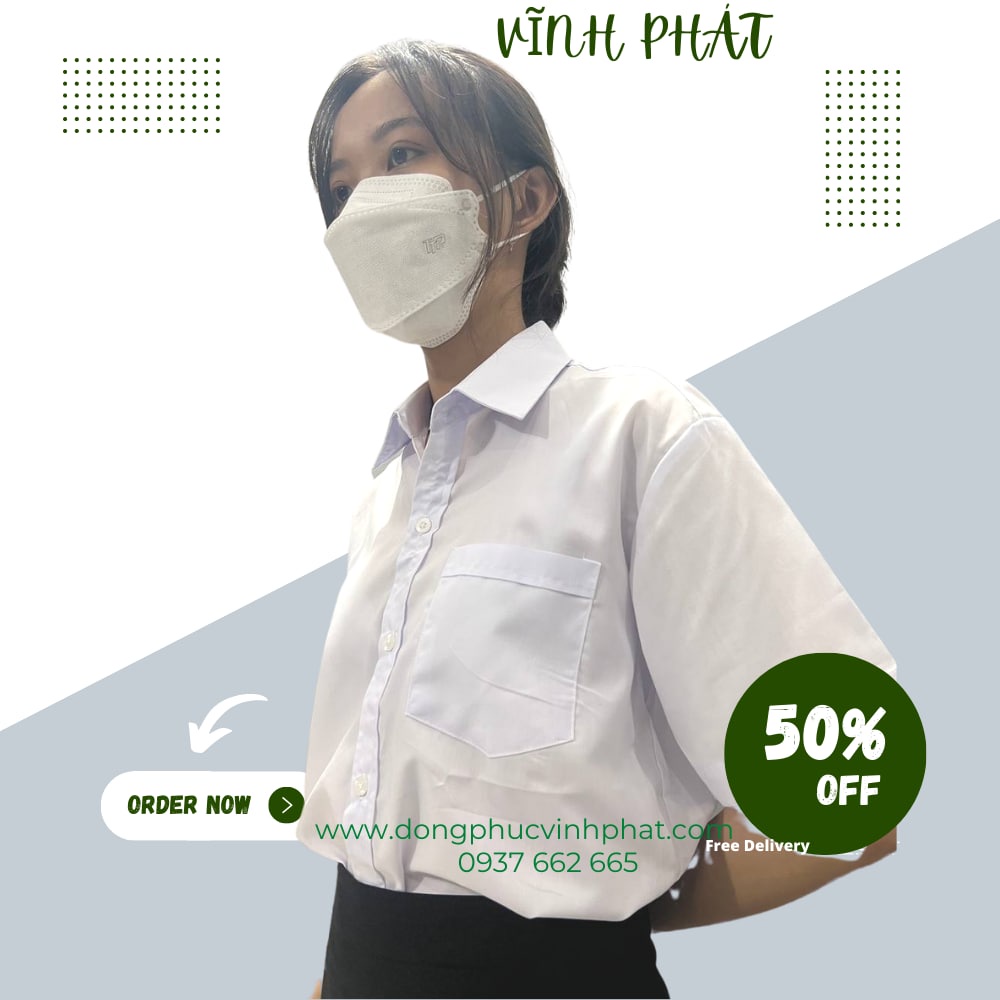 Áo Sơ Mi Nữ Trắng Đi Học Đi Chơi Áo From Rộng Tay Lỡ Dáng Suông Thời Trang