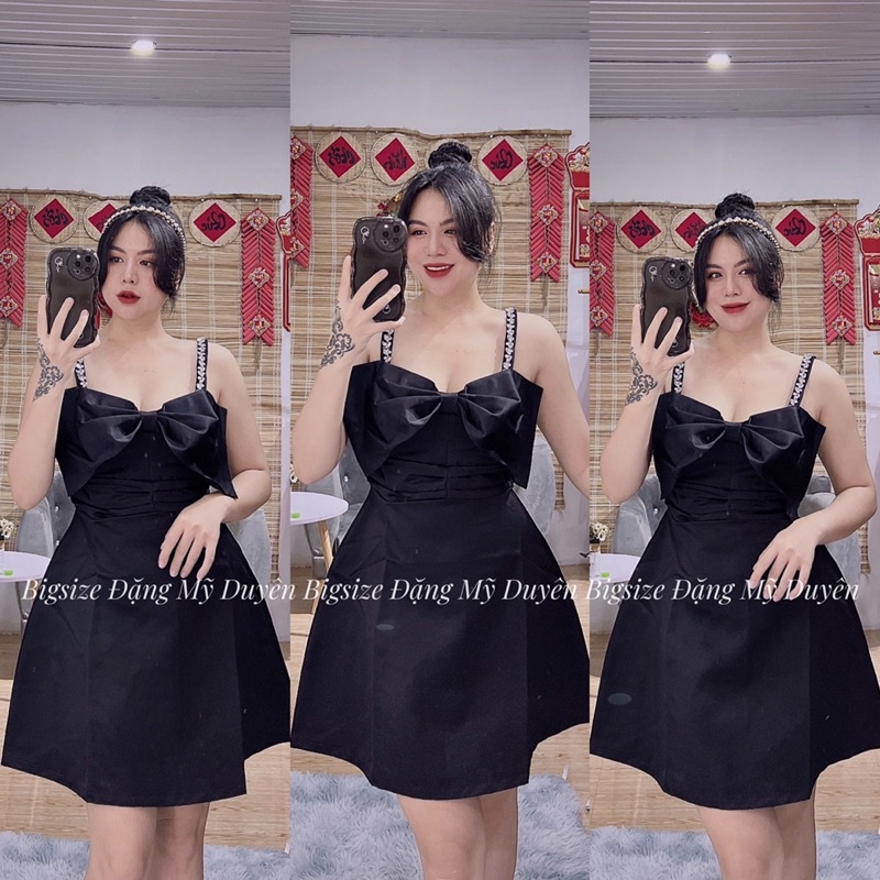 ĐẦM NƠ DÂY ĐÍNH ĐÁ [BIGSIZE 55-90KG] ẢNH CHỤP THẬT