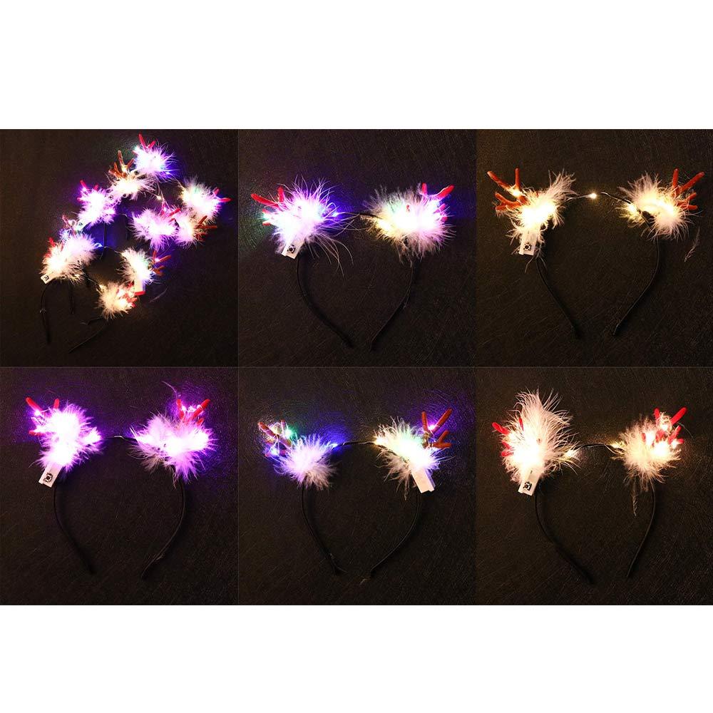 Cài Tóc Lông Nhung Phát Sáng Vui Nhộn Phong Cách Hàn Quốc Cho Nữ