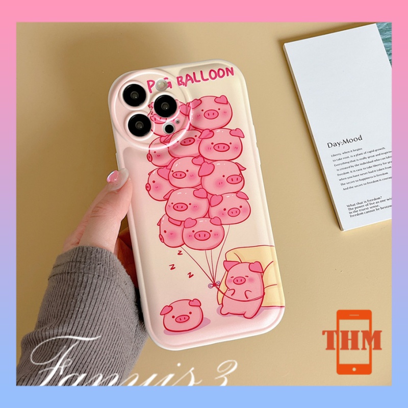 Ốp Điện Thoại Mềm Hình Heo Dễ Thương Cho Iphone6 6splus 7 7plus 8 8plus XR x xs 12 11 pro max plus 13 promax-5013