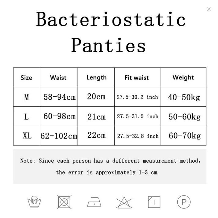 AOWEINISI Quần lót ren eo thấp nữ M-XL Kích thước