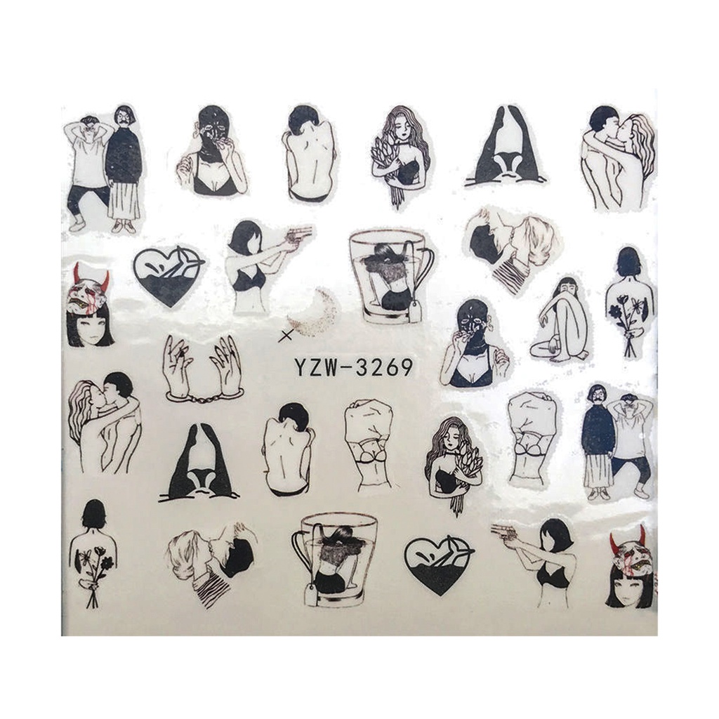 [beautymart] Miếng Dán Trang Trí Móng Tay Nghệ Thuật Màu Đơn Sắc Mới Nhất 2020