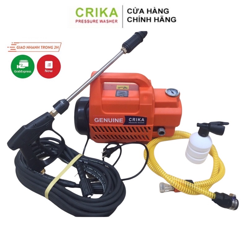 Máy Rửa Xe Crika Genuine Áp Lực Cao Cảm Ứng Dạng Nằm 2000W