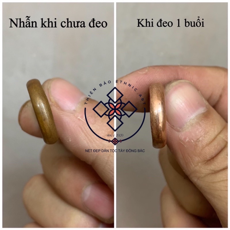 Nhẫn tầm sét dân tộc tày free size cho nam nữ