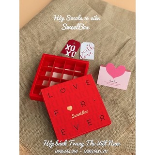 [Set 10] hộp đựng socola (chocolate) 16 viên (ko kèm thiệp)