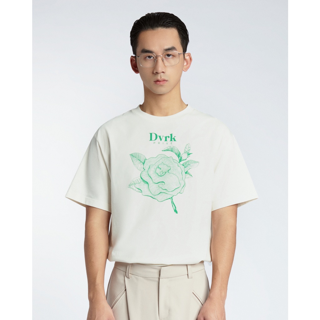 DVRK - Áo thun ngắn tay cổ tròn Privé Gardenia Dotted Logo Tee -DVRK-23SS