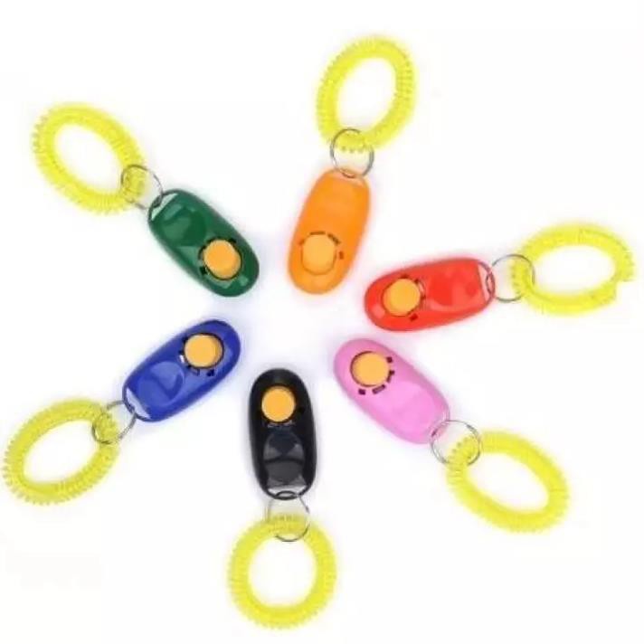 Hanpet.GV- Clicker còi nhựa nút bấm huấn luyện chó nghiệp vụ chó cảnh sát (Loại tốt) dạy chó phản xạ