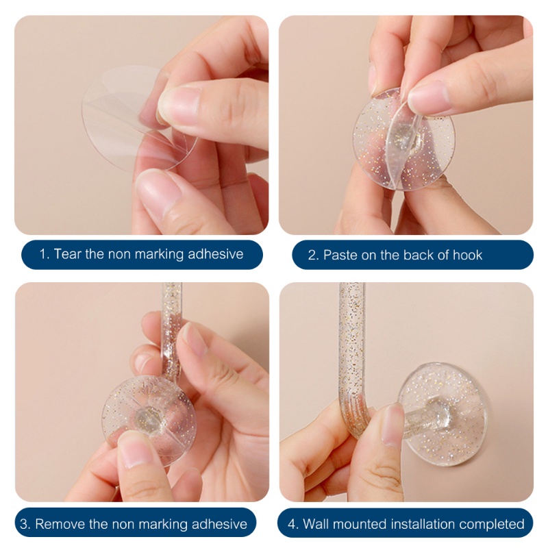 Giá Đỡ Mắt Kính / Khăn Tắm / Chìa Khóa Gắn Tường Trong Suốt Chống Nước Sắp Xếp Gọn Gàng Cho Nhà Tắm /