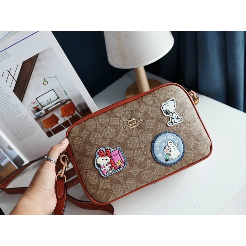 Túi đeo chéo unisex Coach X Peanuts