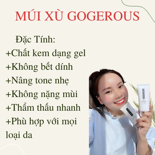 Kem chống nắng Múi Xù Gorgeous chính hãng SPF50+ bảo vệ da giúp trắng da chuyên sâu hộp lớn 150g kèm quà