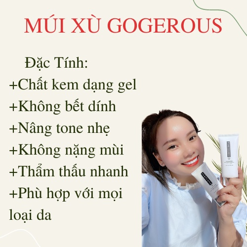 Kem chống nắng Múi Xù Gogerous chính hãng  SPF50+ bảo vệ da giúp trắng da chuyên sâu hộp lớn 100g kèm quà