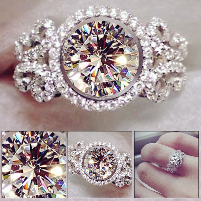 Nhẫn Đính Đá Phong Cách Vintage Sang Trọng Cho Nữ