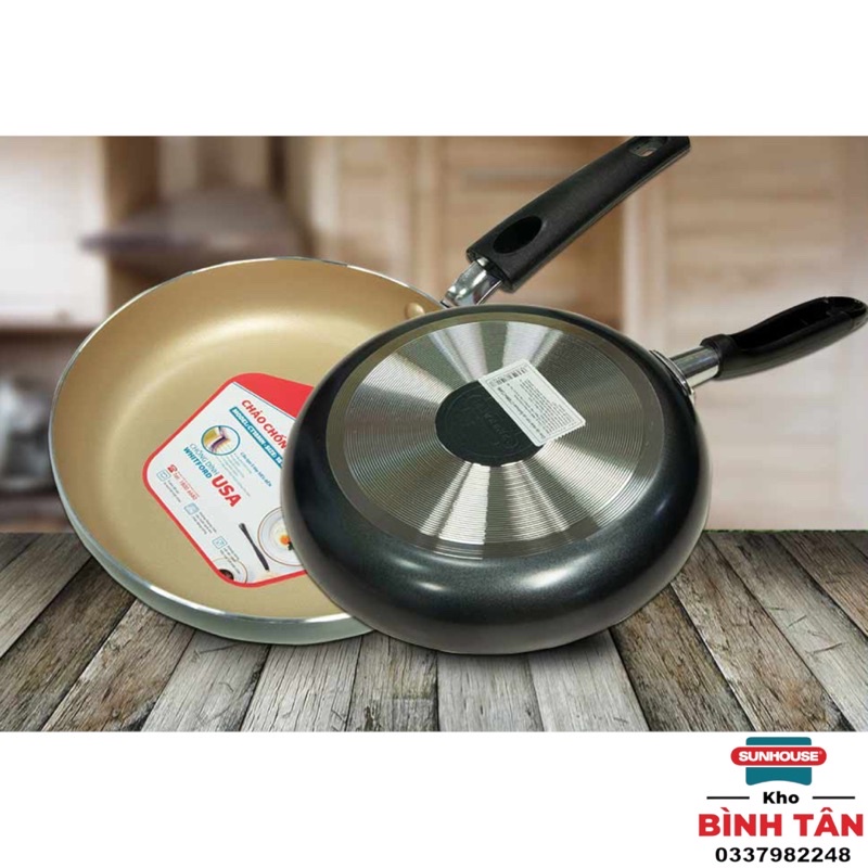 COMBO 2 CHẢO SUNHOUSE SIZE 18CM + 24CM - Không dùng được bếp từ