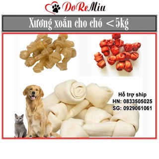 STHA- Lẻ 1c Xương xoắn 4cm - Xương nhai sạch răng bổ sung canxi cho chó dưới 5kg bánh thưởng cho chó