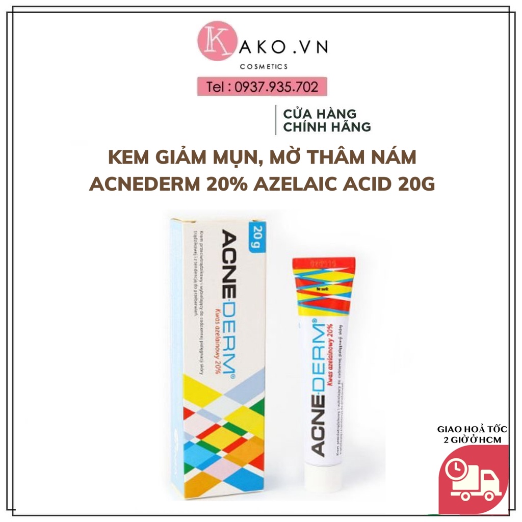 Acne Derm kem làm trắng da giảm mụn Balan azelaic 20% 20g