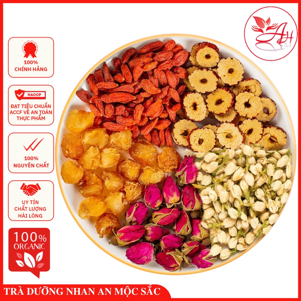 Trà Dưỡng Nhan An Mộc Sắc Giúp Giữ Dáng Đẹp Da Giảm Mụn Ngừa Nếp Nhăn