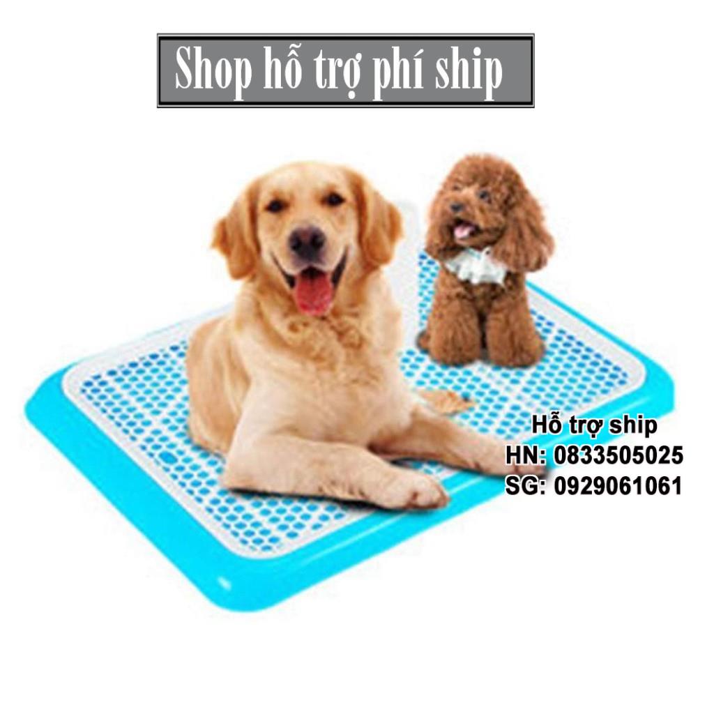 Khay vệ sinh cho chó đực và cái Kích thước size lớn loại có cọc Size 65x45cm thích hợp chó dưới 20kg MÀU NGẪU NHIÊN