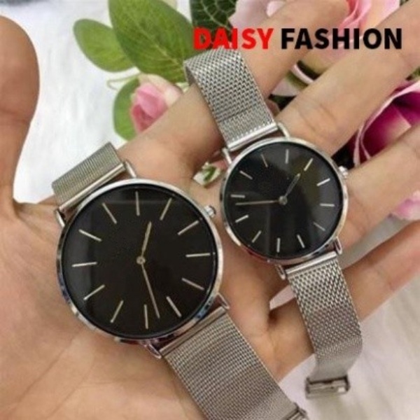 Đồng Hồ nữ VV Cặp Đôi Nam Nữ Dây Thép Lưới Đan Trẻ Trung , thời trang hàn quốc, hàng có bảo hành.