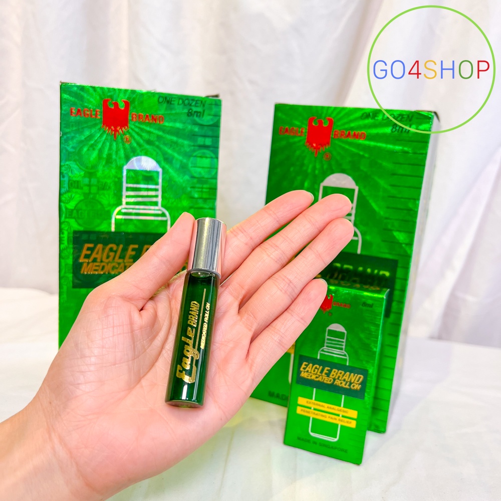 Dầu gió xanh con Ó Eagle Singapore dạng chai lăn 8ml