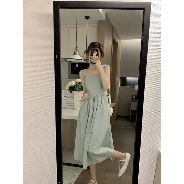 Đầm Hai Dây Dáng Ôm In Họa Tiết Hoa Thời Trang Mùa Hè Pháp 2023