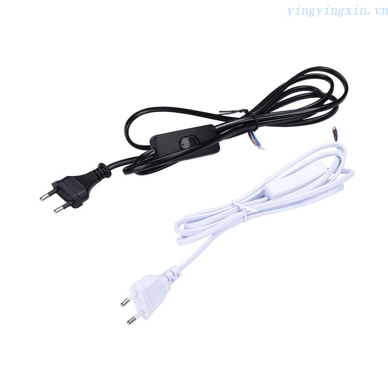Dây Nối Dài 6ft / 1.8m Phích Cắm EU Cho Đèn LED Có Công Tắc on / Off