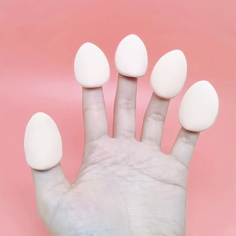 Set 10 Mút Trang Điểm mini Hình Giọt Nước Đeo Ngón Tay Cái Jjiuad