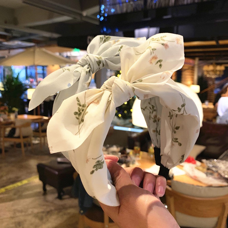 Băng Đô Cài Tóc Nơ Ngọt Hoa Văn Phụ Kiện Thời Trang Cho Nữ AB310