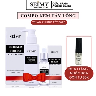 Combo Kem Tẩy Lông Seimy - Pure Skin Perfect triệt sạch bất chấp mọi loại lông vĩnh viễn nhanh gọn chỉ 5 phút