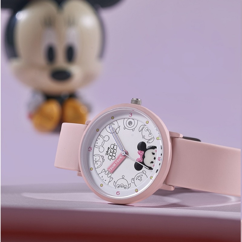 Đồng Hồ Đeo Tay Hoạt Hình Disney Dây Silicone Chống Nước Dành Cho Học Sinh Tuổi Teen