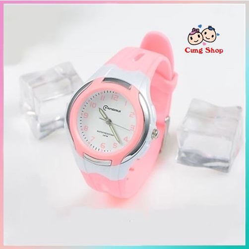 Đồng hồ kim dây silicone chống thấm nước Mingrui cho trẻ em chính hãng - Con cưng 99