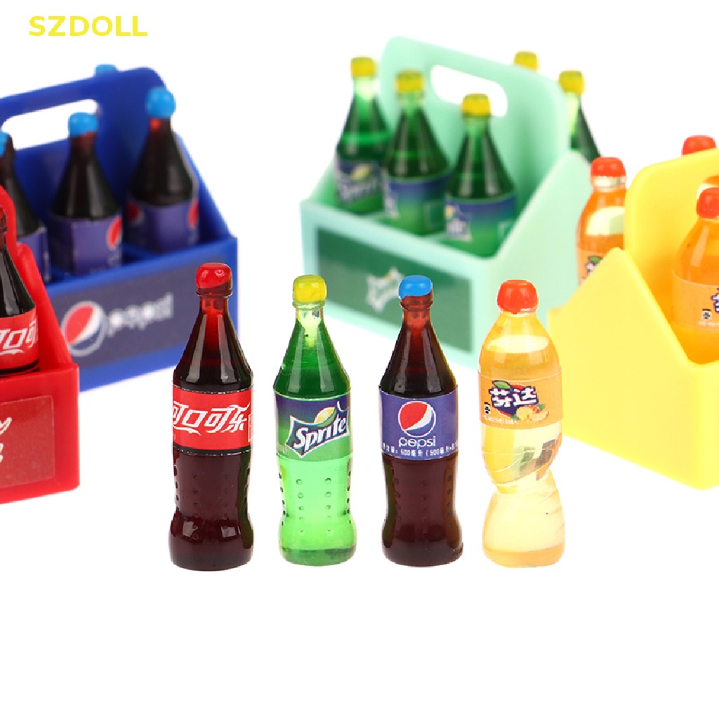 1 Set Chai Nước Ngọt / Soda / Coca Cola Đồ Chơi Nhà Búp Bê Thu Nhỏ DIY