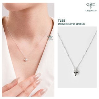 Dây chuyền bạc nữ TLEE trái tim phồng basic TLEE JEWELRY D0155