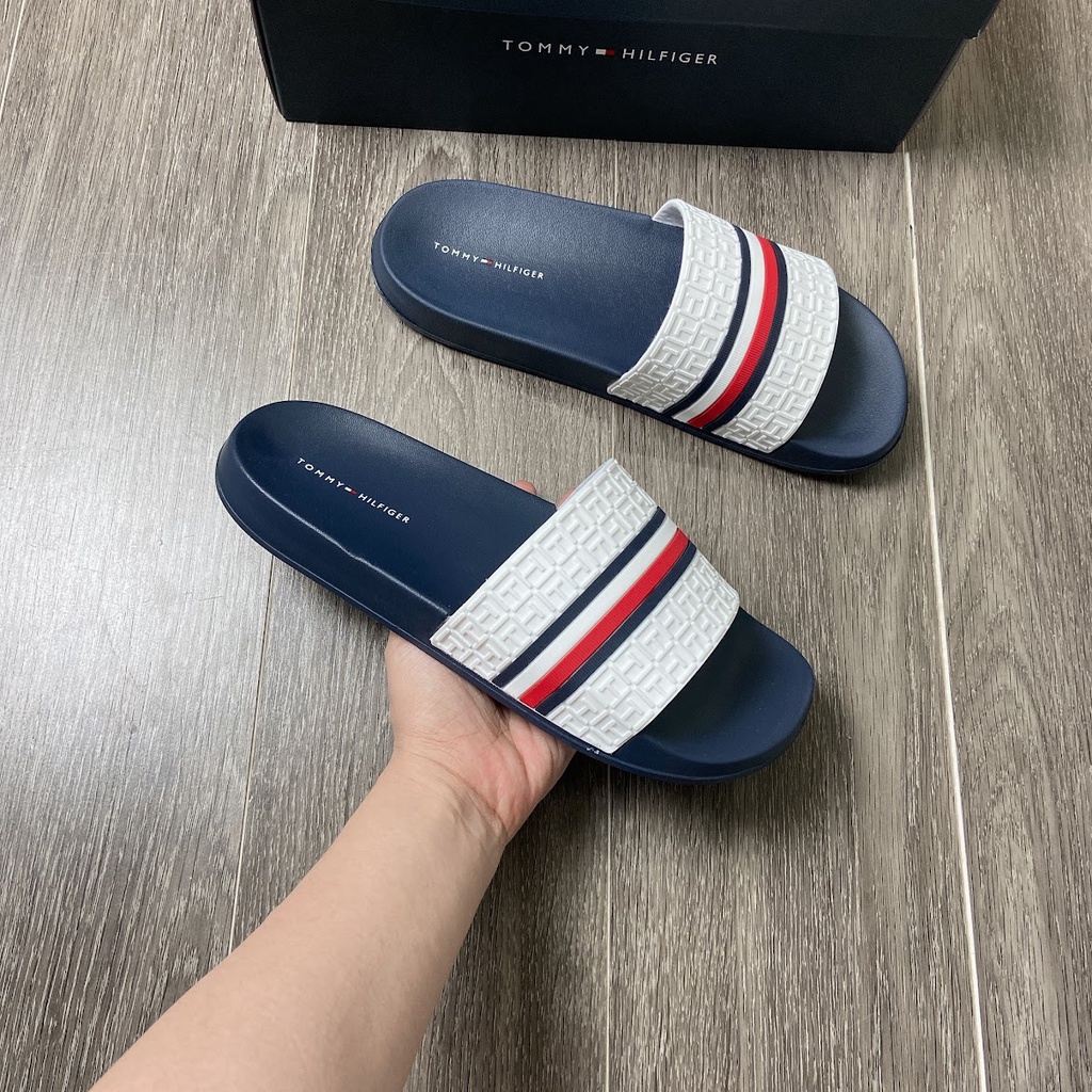 Dép Tommy Hilfiger Chính Hãng 🔴SIMPLE SNEAKER🔴 Dép Quai Ngang Nam Nữ Tommy