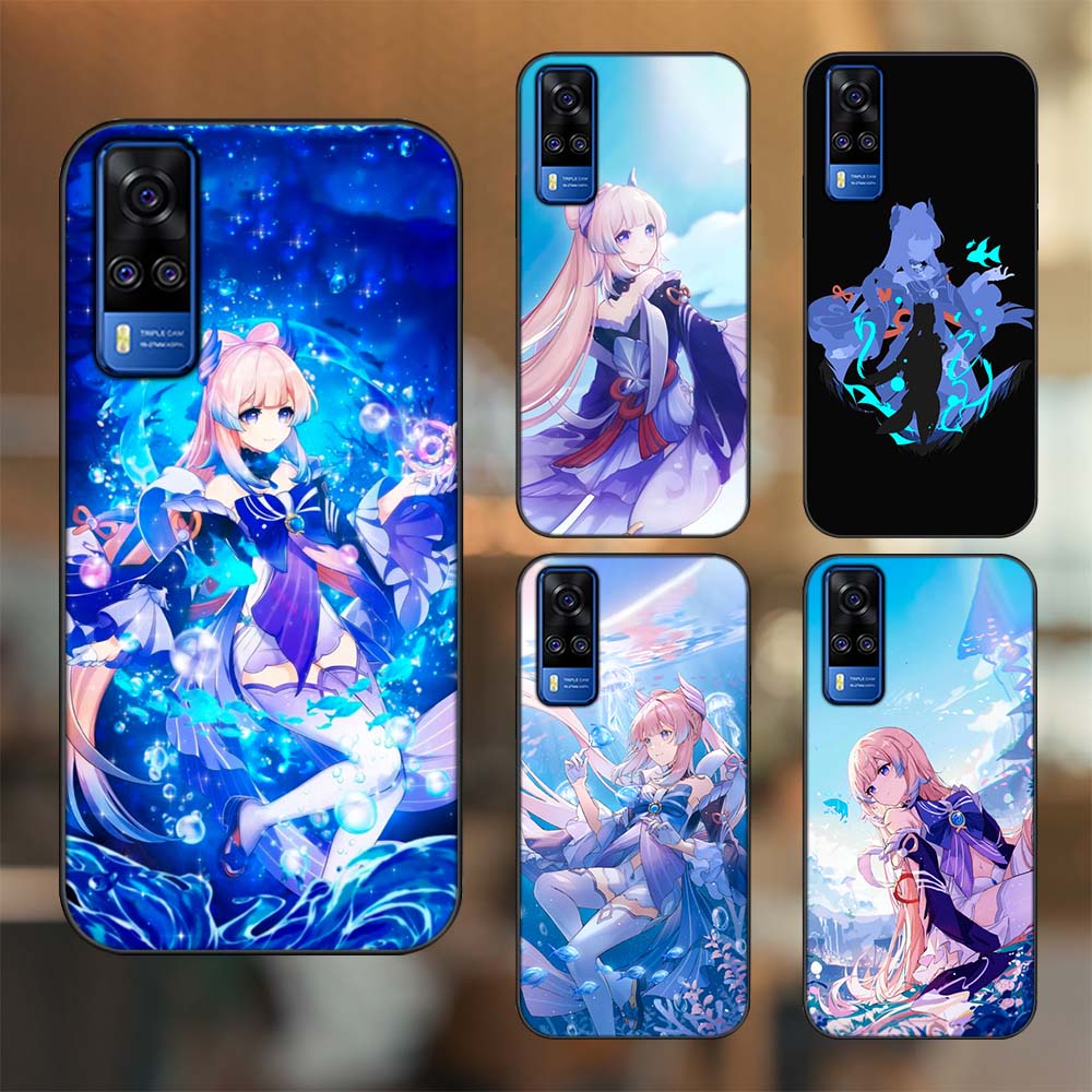 Ốp lưng Vivo Y51S viền đen in hình Sangonomiya Kokomi Genshin Impact