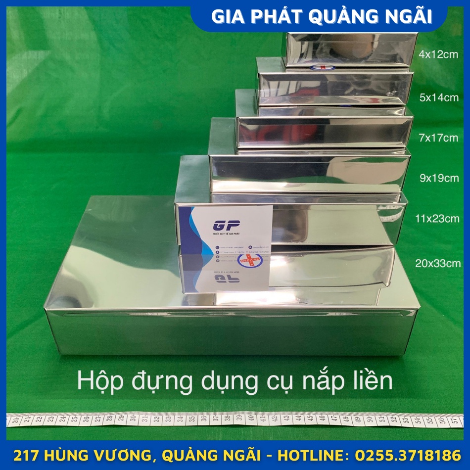HỘP ĐỰNG DỤNG CỤ INOX NẮP LIỀN Y TẾ HỘP CHỮ NHẬT INOX CÁC CỠ 1-2-3-4
