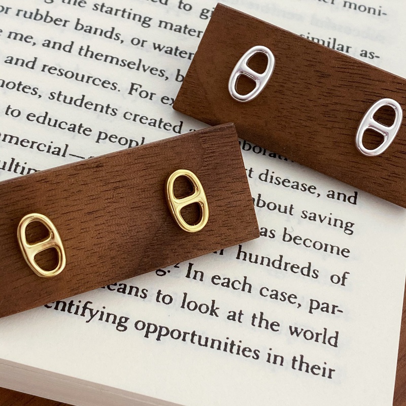 Bông tai cá tính đơn giản, bông tai mũi lợn thời trang, bông tai theo xu hướng Hàn Quốc, bông tai nữ tính