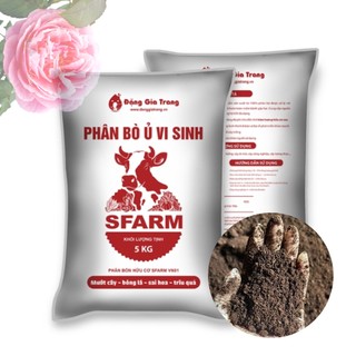 Phân bò hữu cơ vi sinh sfarm đã qua xử lí - túi 5kg